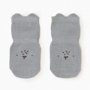 Носки детские MINAKU со стопперами цв.серый, р-р 12-13 см