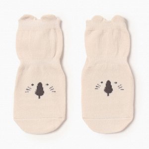 Носки детские MINAKU со стопперами цв.молочный, р-р 12-13 см