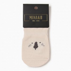Носки детские MINAKU со стопперами, молочный, р-р 12-13 см