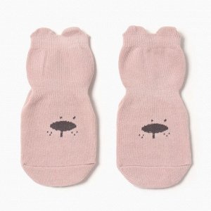 Носки детские MINAKU со стопперами цв.розовый, р-р 12-13 см