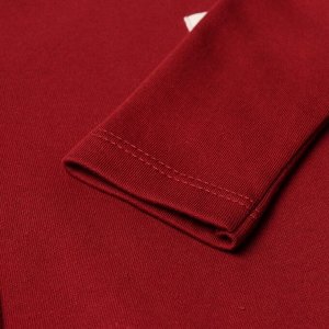 Боди с длинным рукавом Крошка Я Cherry Red, рост 68-74, вишневый