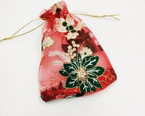 Подарочный мешочек из ткани "Органза с рисунком"