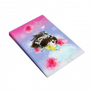 Записная книжка в подарочной коробке, на замочке, А6, 45 листов, линия "Аниме", МИКС