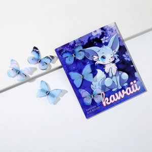 Заколки-бабочки для волос Kawaii, 3 шт., 3 х 3,5 х 1см