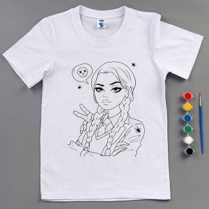 Набор для творчества футболка-раскраска «Мрачные истории», размер 140-146 см