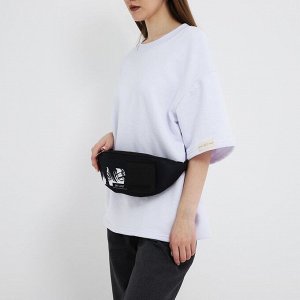 Сумка поясная текстильная с карманом Get lost 30x14x6 см