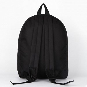 Рюкзак текстильный Аниме, с карманом, 27*11*37, черный