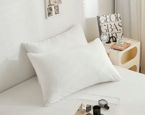 Fashion home Простынь на резинке и 2 наволочки, темно-серая 200*220
