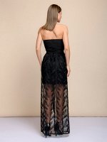Платье-бюстье черное со съемной фатиновой юбкой