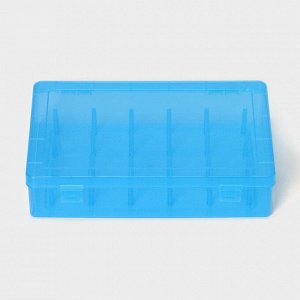 Бокс пластиковый для хранения ниток, 24 ячейки, 28x19,5x6 см, цвет МИКС