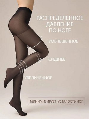 OMSA ATTIVA 40 колготки женские с поддерживающими шортиками, распределённое давление по ноге
