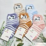 Носки детские пушистые кошечки С3393