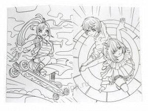Раскраска А4 Мир аниме