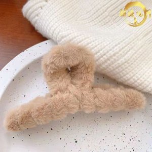 Заколка плюшевая, крабик, женский, для девочек, 1 шт.
