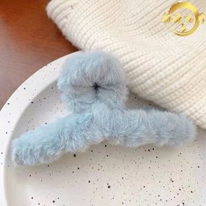 Заколка плюшевая, крабик, женский, для девочек, 1 шт.