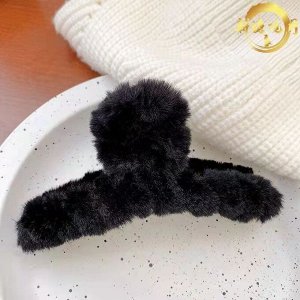 Заколка плюшевая, крабик, женский, для девочек, 1 шт.