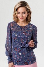Блузка женская  4021-27/16/Джинсовый,розовый
