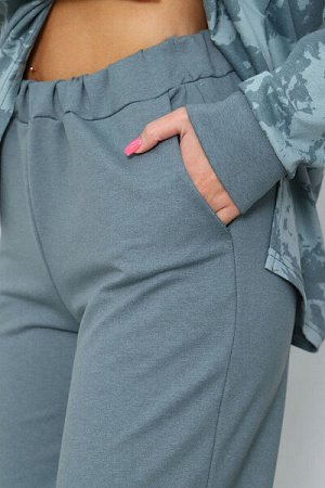 Плиона Костюм с брюками, принт (00963, ментол)