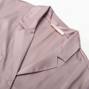 Пижама женская (рубашка и шорты) KAFTAN "Полоса" размер, розовый