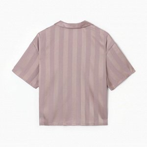 Пижама женская (рубашка и шорты) KAFTAN "Полоса" размер, розовый