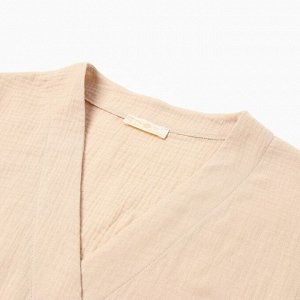 Комплект домашний женский (рубашка на запах, брюки) KAFTAN Basic размер, бежевый