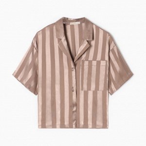 Комплект женский (рубашка, брюки) KAFTAN Silk "Полоса" размер, пудровый