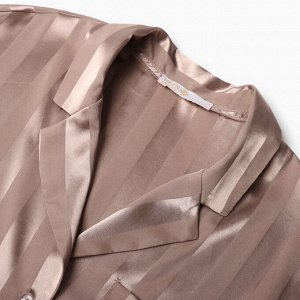 Комплект женский (рубашка, брюки) KAFTAN Silk "Полоса" размер, пудровый