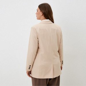 Пиджак женский двубортный MIST plus-size, бежевый