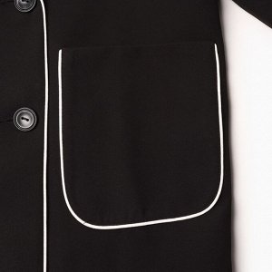 Пиджак женский с кантом MINAKU: Casual Collection, цвет черный