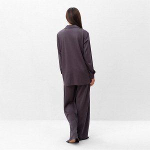 Комплект женский (рубашка, брюки, топ) KAFTAN "Base" размер, графит