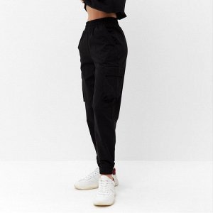 Костюм женский (брюки, свитшот) MINAKU: Casual Collection цвет чёрный