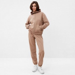Костюм женский (толстовка, брюки) MINAKU: Casual collection цвет бежевый