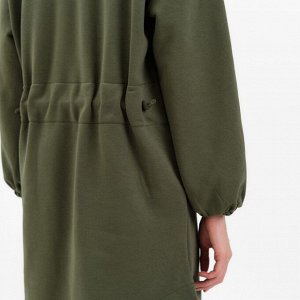 Платье с кулиской мини женское MINAKU: Casual Collection, хаки