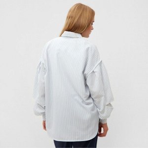 Блузка женская в полоску MINAKU: Casual collection цвет белый