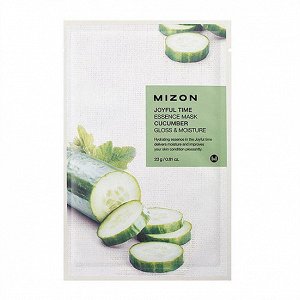 Осветляющая и увлажняющая тканевая маска с экстрактом огурца Mizon Joyful Time Essence Mask Cucumber Gloss & Moisture
