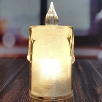 Свеча светодиодная - тёплое свечение 8см