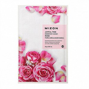 Увлажняющая тканевая маска для ухода за порами с экстрактом лепестков роз Mizon Joyful Time Essence