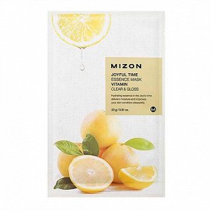 Очищающая и осветляющая витаминная тканевая маска Mizon Joyful Time Essence Mask Vitamin