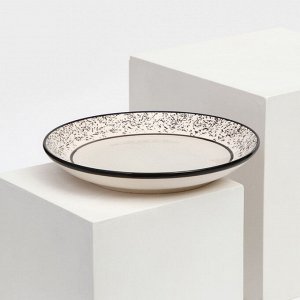 Тарелка "Персия", керамика, серая, 19 см, 1 сорт, Иран