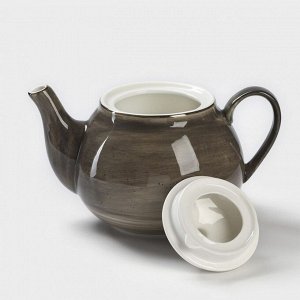 Чайник фарфоровый заварочный Доляна, «Млечный путь», 900 мл, цвет серый
