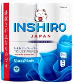 Бумага туалетная INSHIRO Ultra Soft 3-х сл. 25 метров, с тиснением, 4шт/упаковка