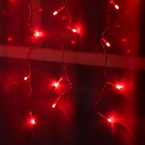 Гирлянда «Занавес» 2 ? 1.5 м, IP20, прозрачная нить, 360 LED, свечение красное, 8 режимов, 220 В