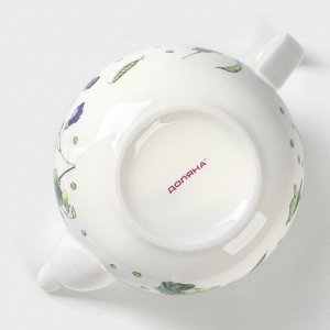 Чайник фарфоровый заварочный Доляна «Зелёный сад», 900 мл