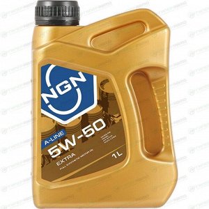 Масло моторное NGN A-Line Extra 5w50, синтетическое, API SN/CF, ACEA A3/B4, универсальное, 1л, арт. V272085603