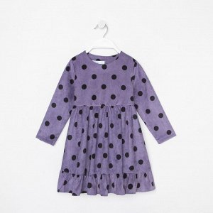 Платье детское KAFTAN "Горох", 32 (110-116), сиреневый