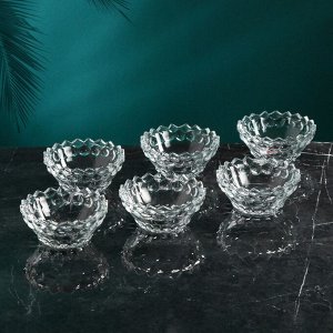 Набор стеклянных салатников «Ягут», 6 шт, 250 мл, Иран