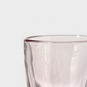 Кружка стеклянная «Шейп», 320 мл, цвет розовый