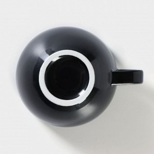 Чашка фарфоровая кофейная «Акварель», 320 мл, цвет чёрный