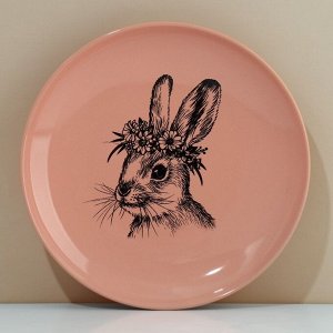 Тарелка керамическая Dolce Ceramo. «Зайка», 25,5 см
