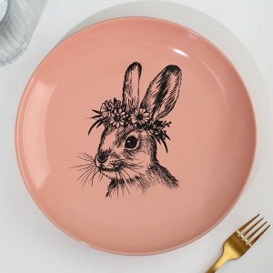 Тарелка керамическая Dolce Ceramo. «Зайка», 25,5 см